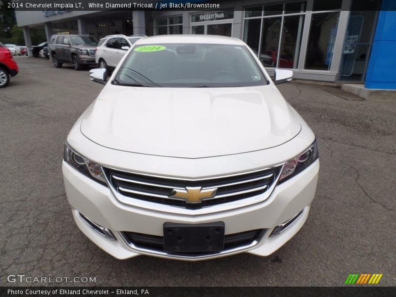 White Diamond Tricoat / Jet Black/Brownstone 2014 Chevrolet Impala LT