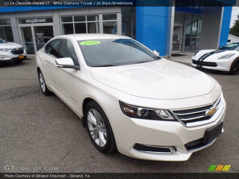 White Diamond Tricoat / Jet Black/Brownstone 2014 Chevrolet Impala LT