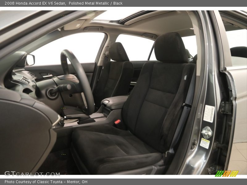Polished Metal Metallic / Black 2008 Honda Accord EX V6 Sedan