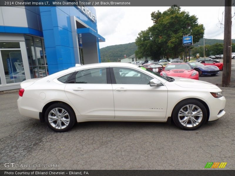White Diamond Tricoat / Jet Black/Brownstone 2014 Chevrolet Impala LT