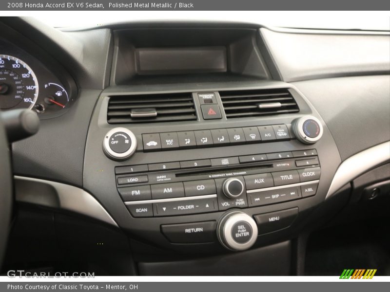 Polished Metal Metallic / Black 2008 Honda Accord EX V6 Sedan