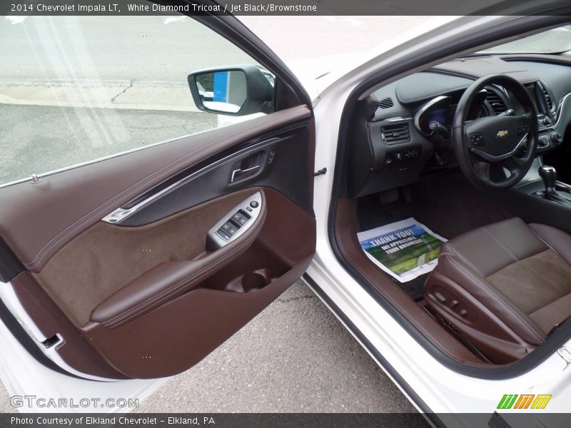 White Diamond Tricoat / Jet Black/Brownstone 2014 Chevrolet Impala LT