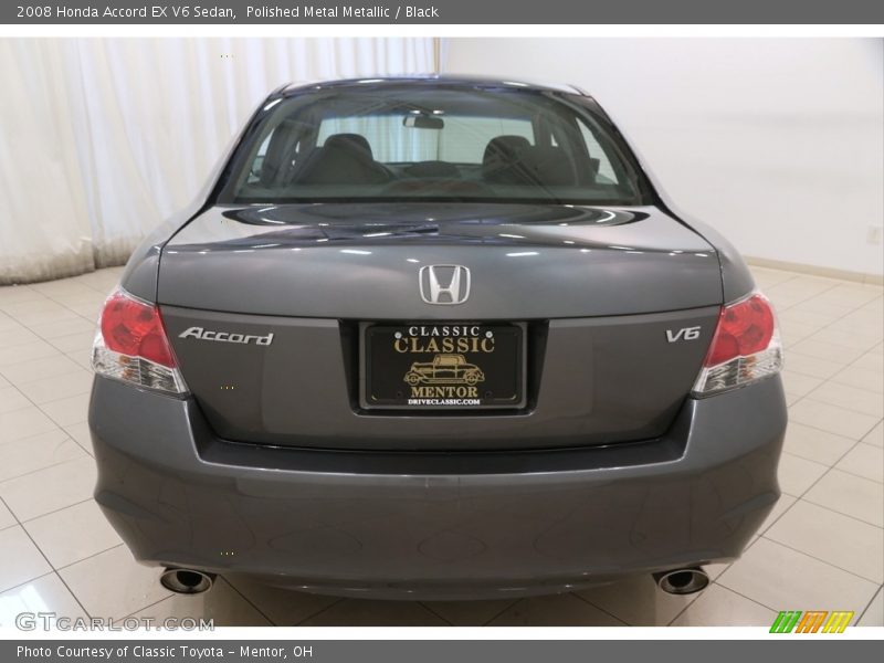 Polished Metal Metallic / Black 2008 Honda Accord EX V6 Sedan