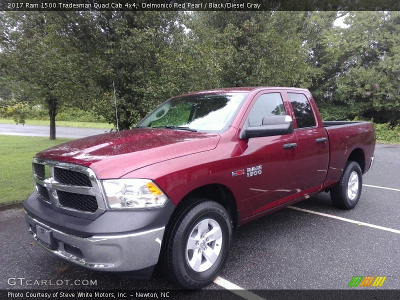Delmonico Red Pearl / Black/Diesel Gray 2017 Ram 1500 Tradesman Quad Cab 4x4