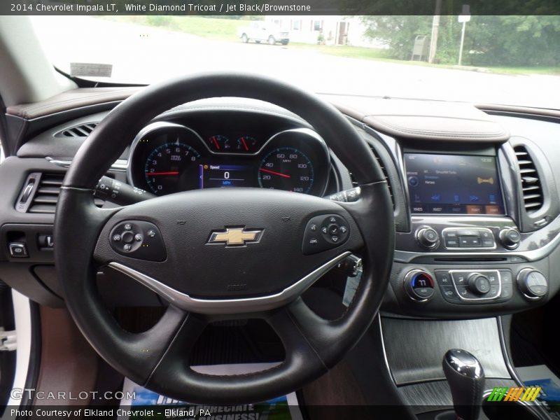 White Diamond Tricoat / Jet Black/Brownstone 2014 Chevrolet Impala LT