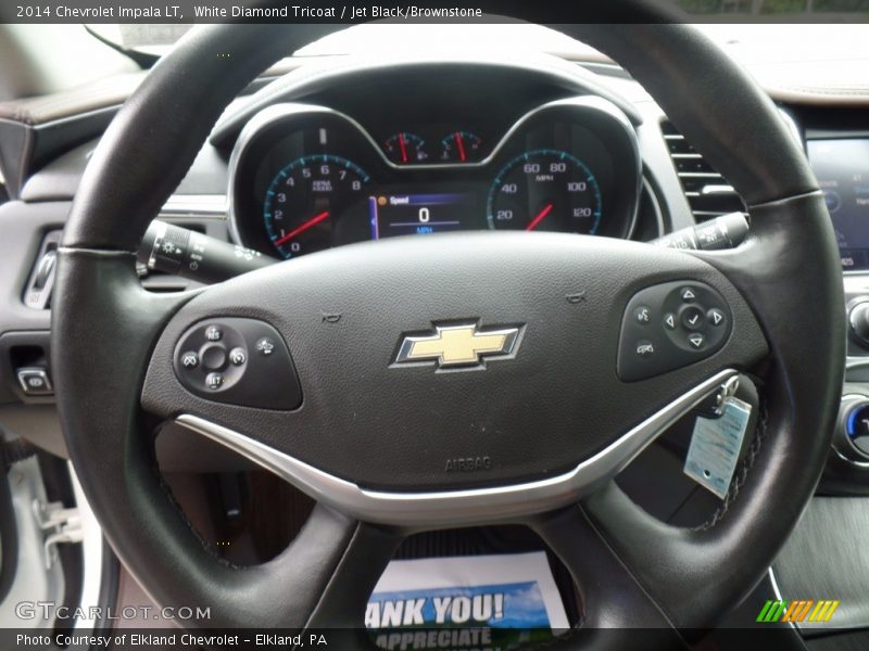 White Diamond Tricoat / Jet Black/Brownstone 2014 Chevrolet Impala LT