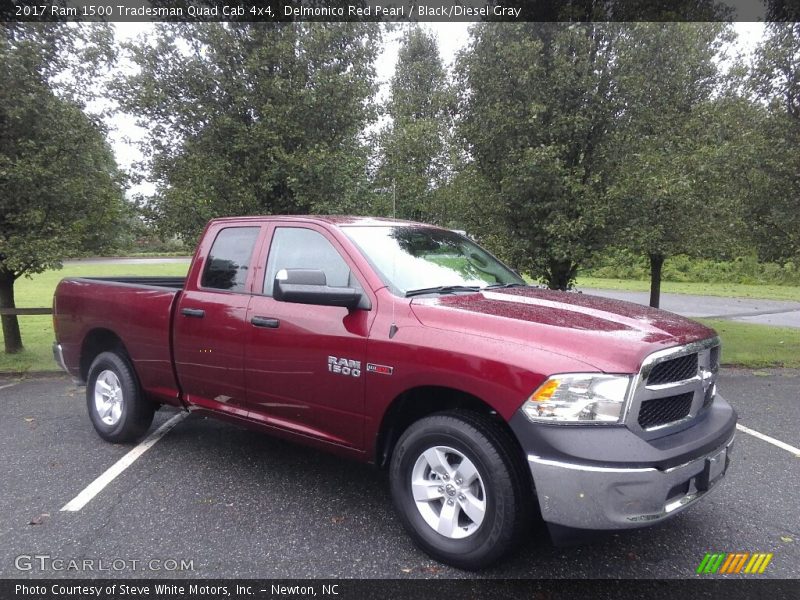 Delmonico Red Pearl / Black/Diesel Gray 2017 Ram 1500 Tradesman Quad Cab 4x4