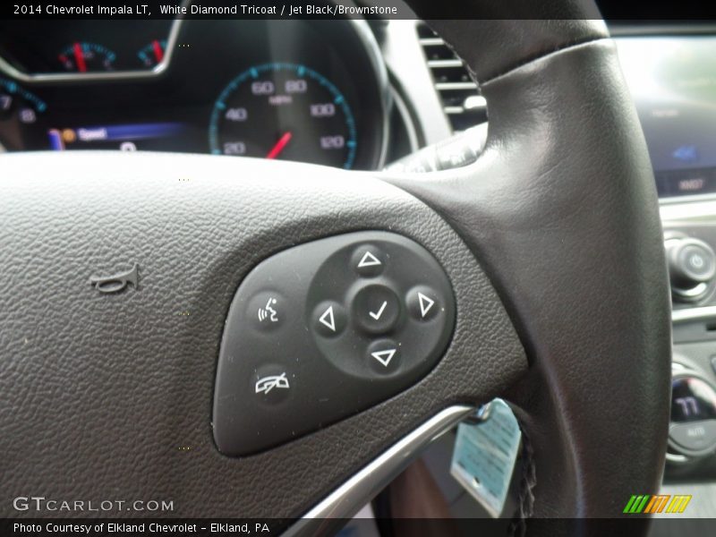 White Diamond Tricoat / Jet Black/Brownstone 2014 Chevrolet Impala LT
