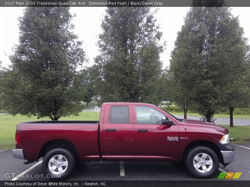 Delmonico Red Pearl / Black/Diesel Gray 2017 Ram 1500 Tradesman Quad Cab 4x4