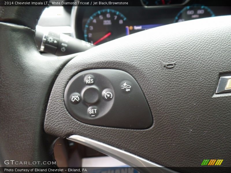 White Diamond Tricoat / Jet Black/Brownstone 2014 Chevrolet Impala LT