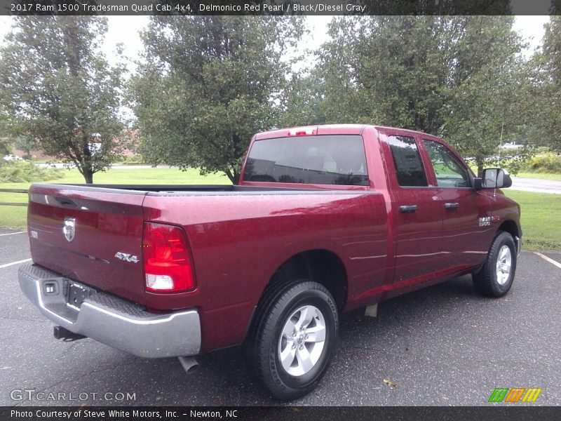 Delmonico Red Pearl / Black/Diesel Gray 2017 Ram 1500 Tradesman Quad Cab 4x4