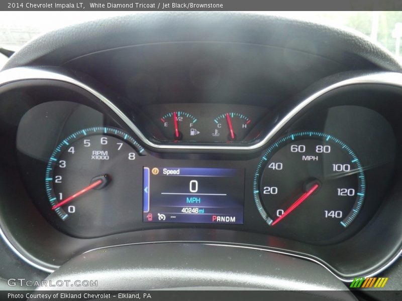 White Diamond Tricoat / Jet Black/Brownstone 2014 Chevrolet Impala LT