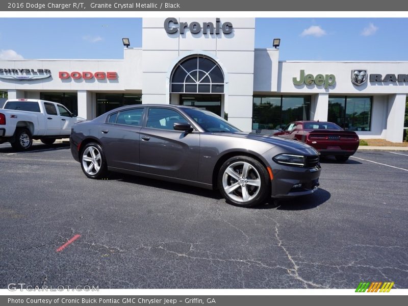 Granite Crystal Metallic / Black 2016 Dodge Charger R/T