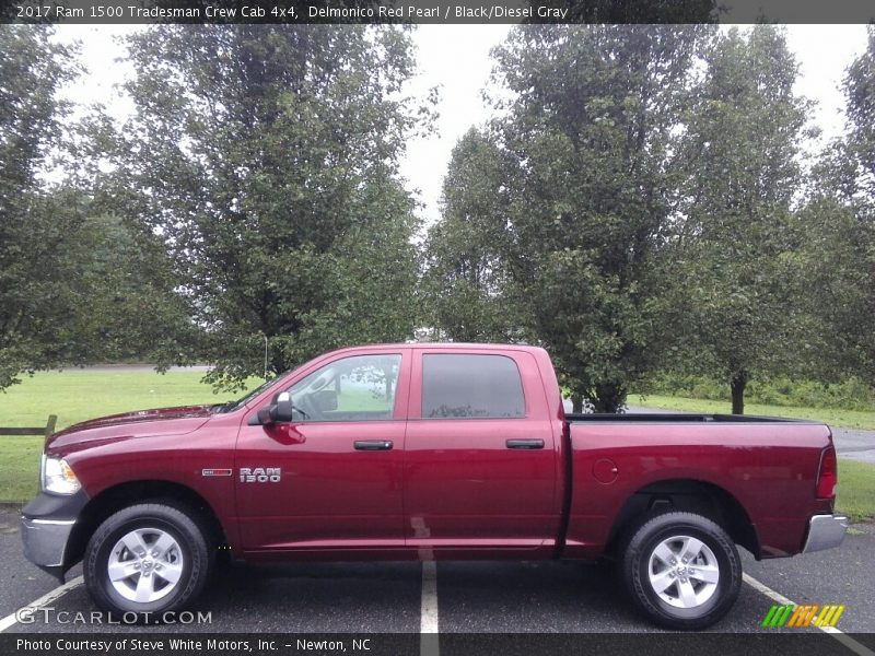 Delmonico Red Pearl / Black/Diesel Gray 2017 Ram 1500 Tradesman Crew Cab 4x4