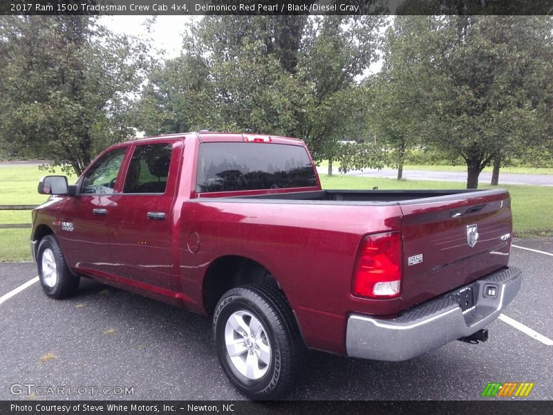 Delmonico Red Pearl / Black/Diesel Gray 2017 Ram 1500 Tradesman Crew Cab 4x4