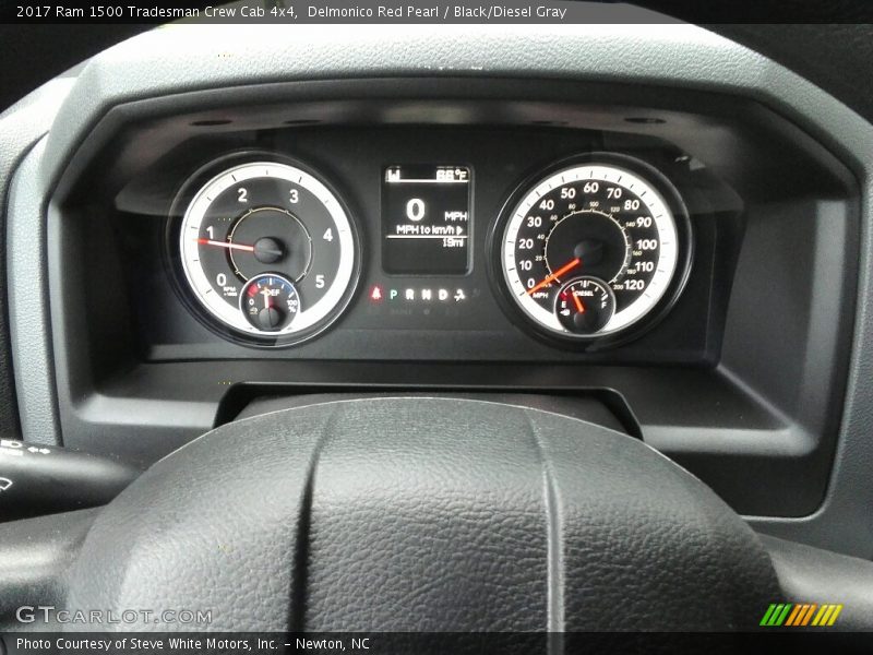 Delmonico Red Pearl / Black/Diesel Gray 2017 Ram 1500 Tradesman Crew Cab 4x4