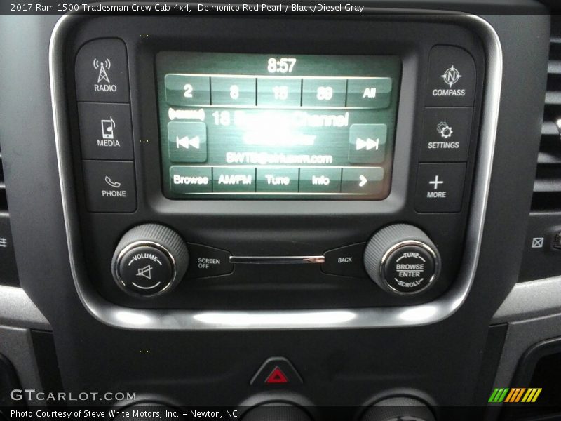 Delmonico Red Pearl / Black/Diesel Gray 2017 Ram 1500 Tradesman Crew Cab 4x4