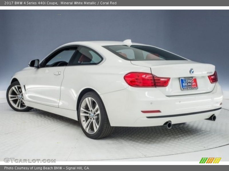 Mineral White Metallic / Coral Red 2017 BMW 4 Series 440i Coupe