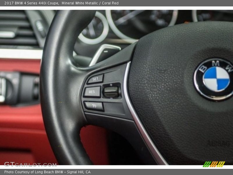 Mineral White Metallic / Coral Red 2017 BMW 4 Series 440i Coupe