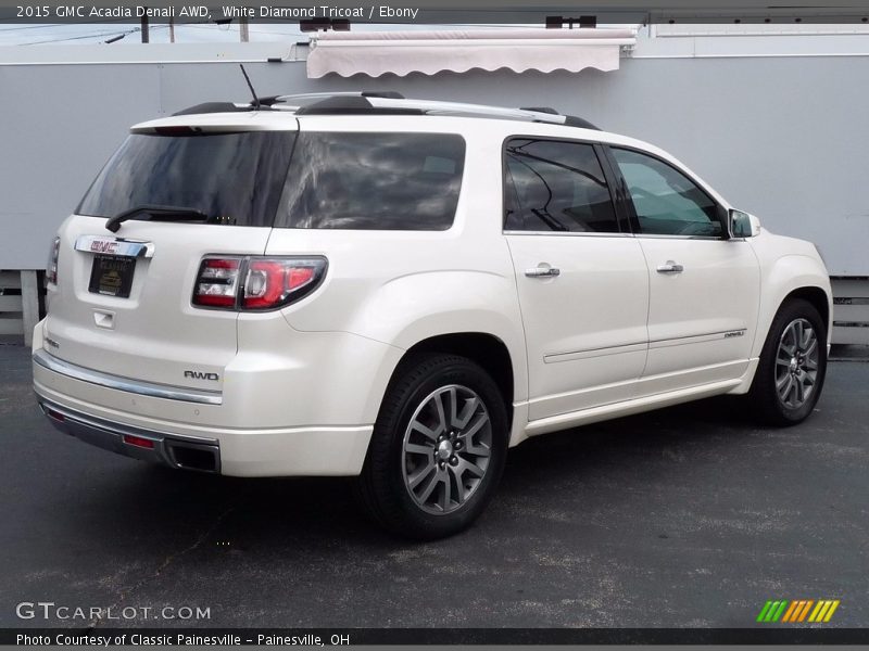 White Diamond Tricoat / Ebony 2015 GMC Acadia Denali AWD