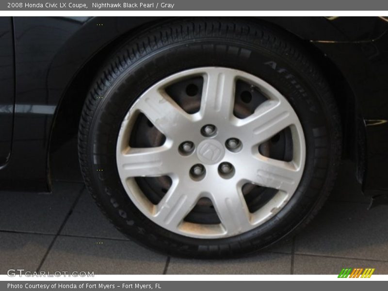 Nighthawk Black Pearl / Gray 2008 Honda Civic LX Coupe