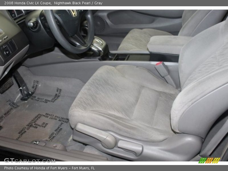Nighthawk Black Pearl / Gray 2008 Honda Civic LX Coupe