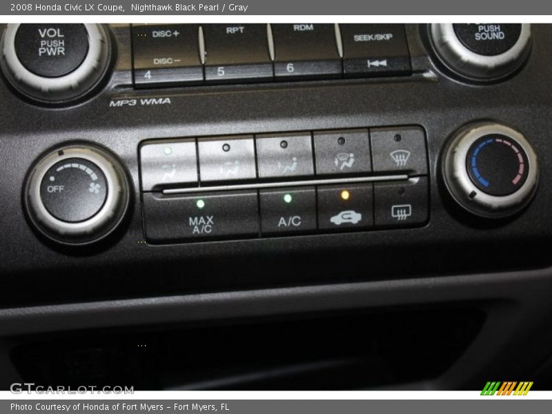 Nighthawk Black Pearl / Gray 2008 Honda Civic LX Coupe
