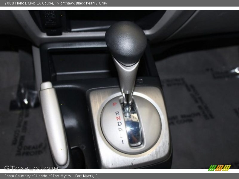 Nighthawk Black Pearl / Gray 2008 Honda Civic LX Coupe