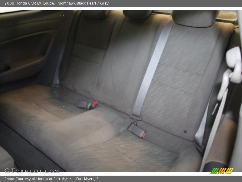 Nighthawk Black Pearl / Gray 2008 Honda Civic LX Coupe