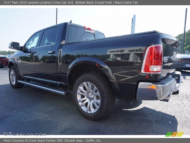 Brilliant Black Crystal Pearl / Black/Cattle Tan 2017 Ram 1500 Laramie Longhorn Crew Cab 4x4
