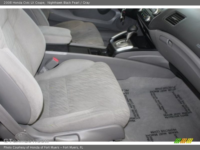 Nighthawk Black Pearl / Gray 2008 Honda Civic LX Coupe
