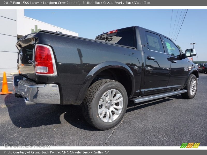 Brilliant Black Crystal Pearl / Black/Cattle Tan 2017 Ram 1500 Laramie Longhorn Crew Cab 4x4
