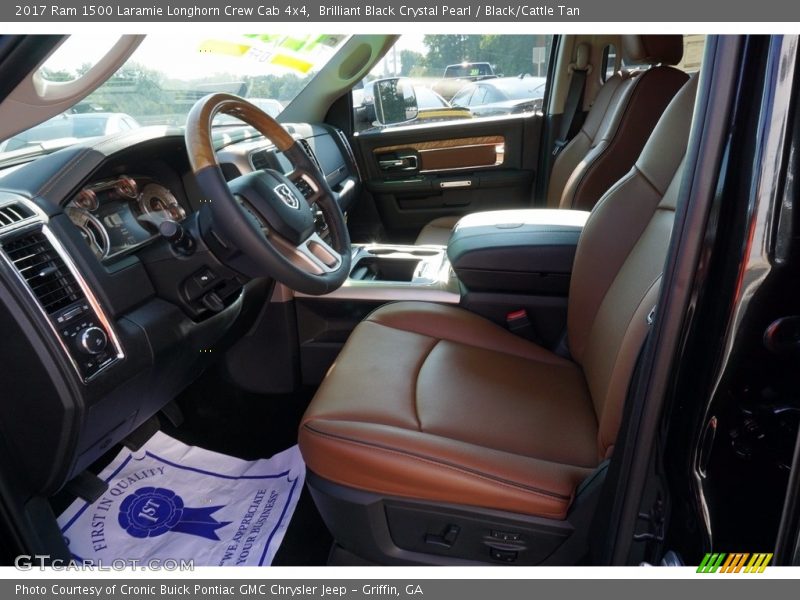 Brilliant Black Crystal Pearl / Black/Cattle Tan 2017 Ram 1500 Laramie Longhorn Crew Cab 4x4