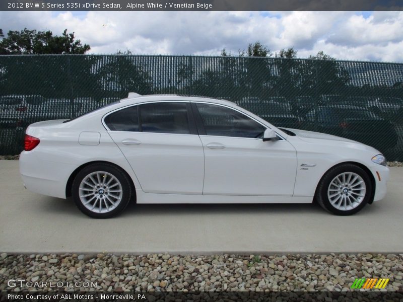 Alpine White / Venetian Beige 2012 BMW 5 Series 535i xDrive Sedan