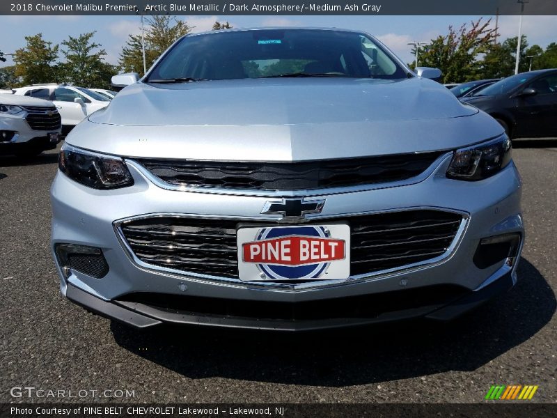 Arctic Blue Metallic / Dark Atmosphere/­Medium Ash Gray 2018 Chevrolet Malibu Premier