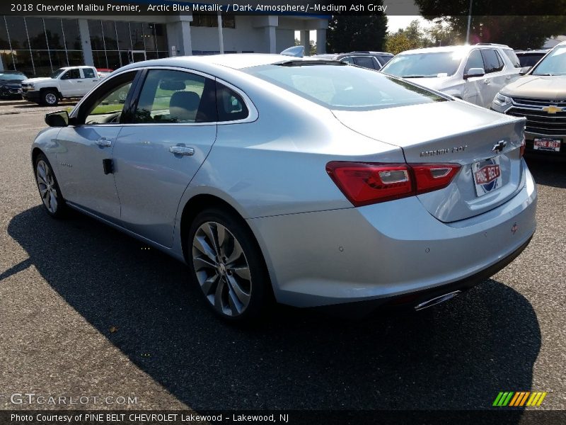 Arctic Blue Metallic / Dark Atmosphere/­Medium Ash Gray 2018 Chevrolet Malibu Premier