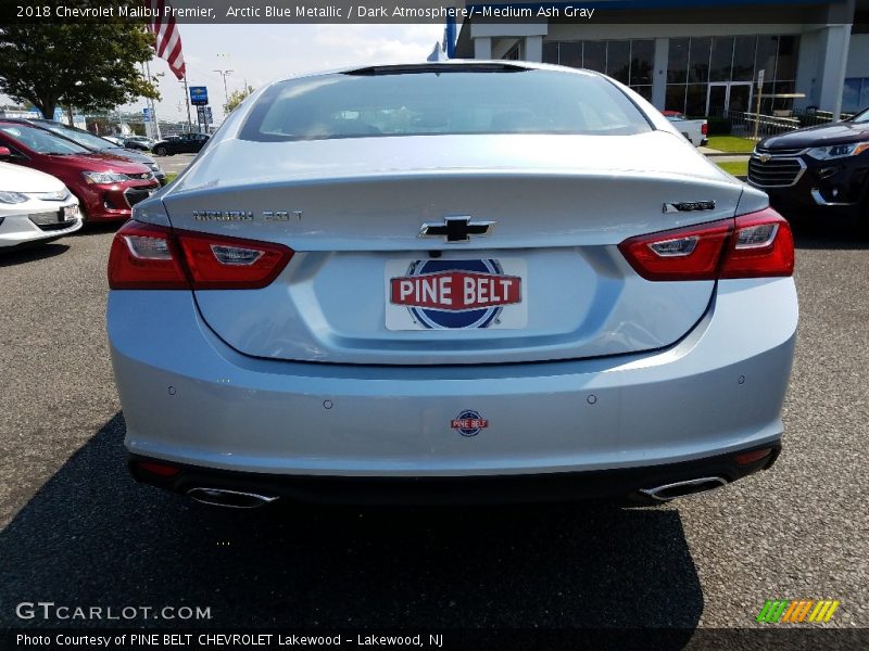 Arctic Blue Metallic / Dark Atmosphere/­Medium Ash Gray 2018 Chevrolet Malibu Premier