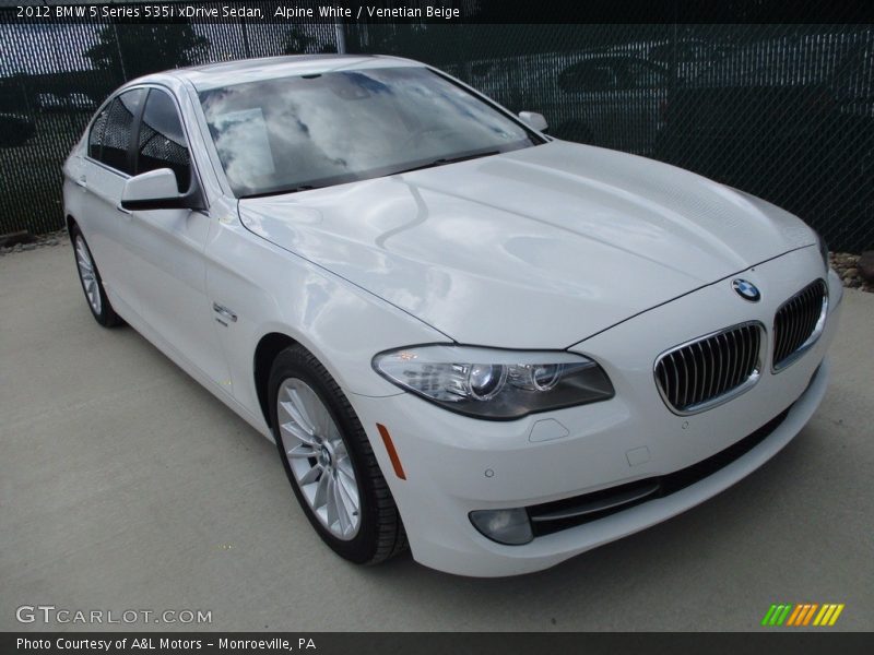 Alpine White / Venetian Beige 2012 BMW 5 Series 535i xDrive Sedan