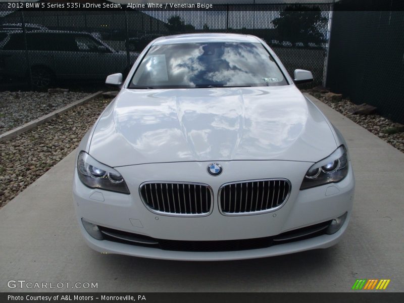 Alpine White / Venetian Beige 2012 BMW 5 Series 535i xDrive Sedan