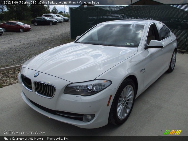 Alpine White / Venetian Beige 2012 BMW 5 Series 535i xDrive Sedan