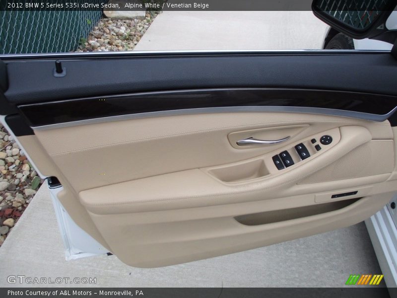 Alpine White / Venetian Beige 2012 BMW 5 Series 535i xDrive Sedan