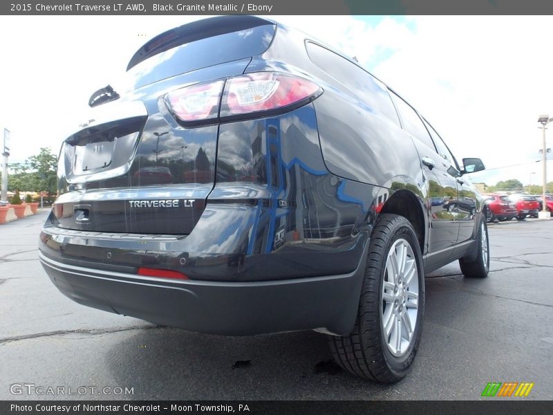 Black Granite Metallic / Ebony 2015 Chevrolet Traverse LT AWD