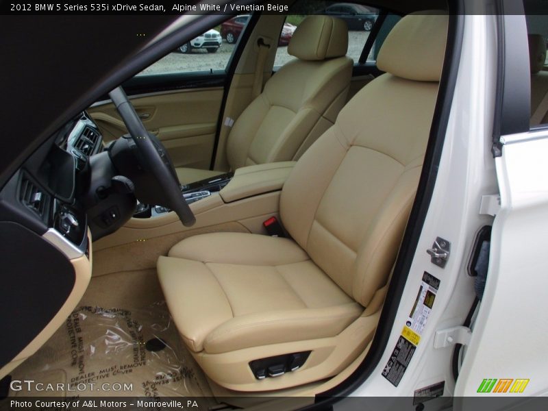 Alpine White / Venetian Beige 2012 BMW 5 Series 535i xDrive Sedan