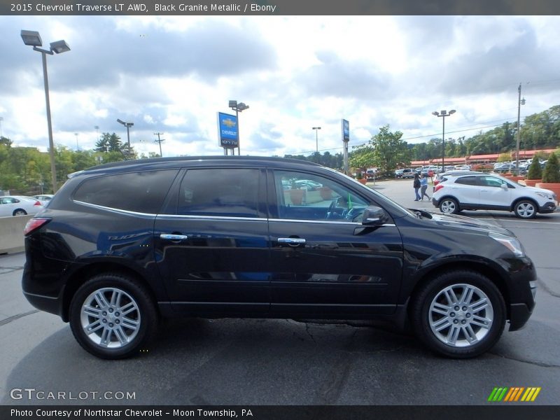 Black Granite Metallic / Ebony 2015 Chevrolet Traverse LT AWD