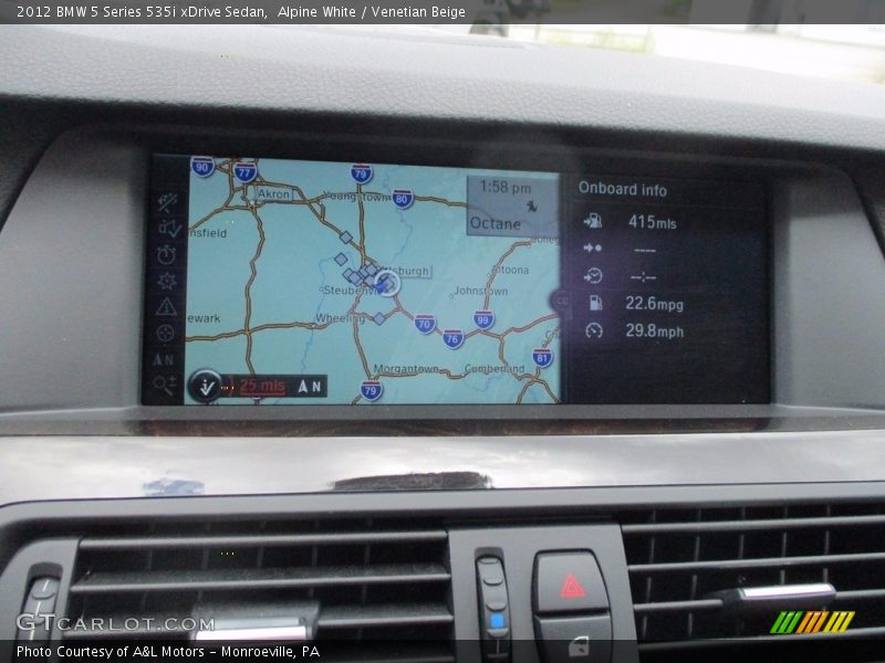 Alpine White / Venetian Beige 2012 BMW 5 Series 535i xDrive Sedan