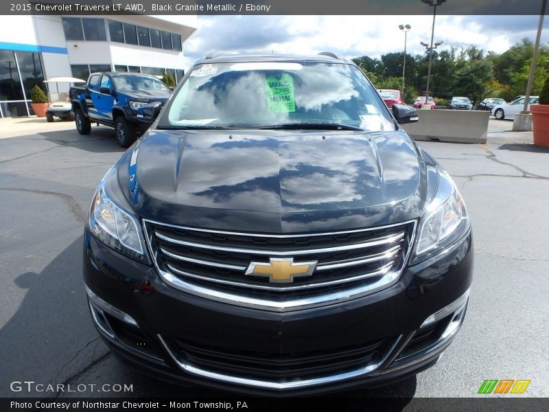 Black Granite Metallic / Ebony 2015 Chevrolet Traverse LT AWD