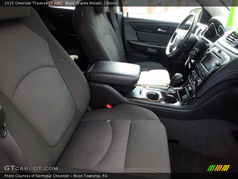 Black Granite Metallic / Ebony 2015 Chevrolet Traverse LT AWD