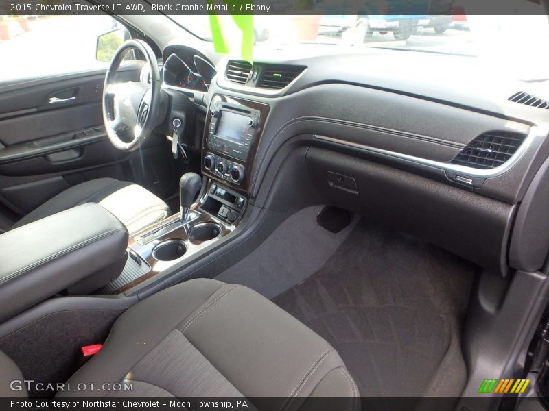 Black Granite Metallic / Ebony 2015 Chevrolet Traverse LT AWD