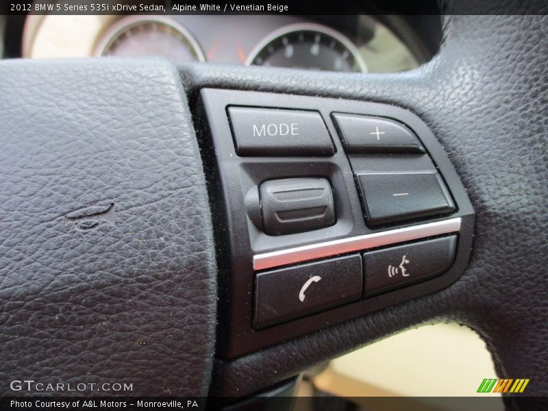 Alpine White / Venetian Beige 2012 BMW 5 Series 535i xDrive Sedan
