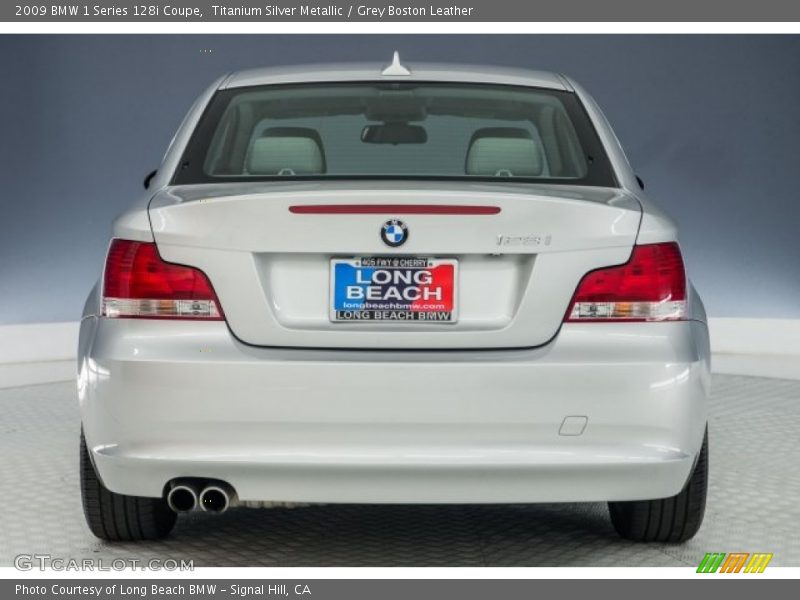 Titanium Silver Metallic / Grey Boston Leather 2009 BMW 1 Series 128i Coupe